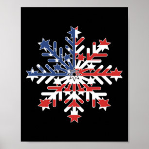 Póster Snowflake - Liberal Democrático Para El 4 De Julio