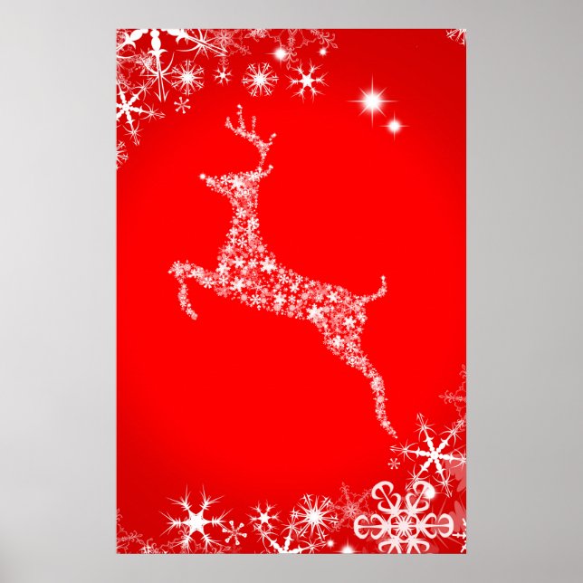Póster Snowflake Reindeer (Frente)
