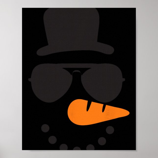 Póster Snowman Face Family Christmas Matching Costume Men (Frente)