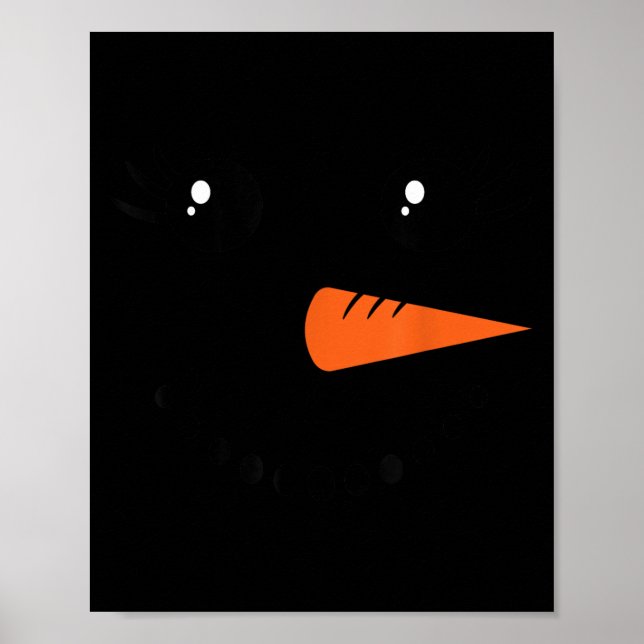 Póster Snowman Girl Face For Girls Christmas Winter  (Frente)