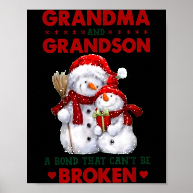 Póster Snowman Grandma And Grandson A Bond That Can't Be  (Frente)