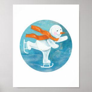 Póster Snowman Ice Skater
