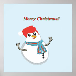 Póster Snowman, Merry Christmas!!
