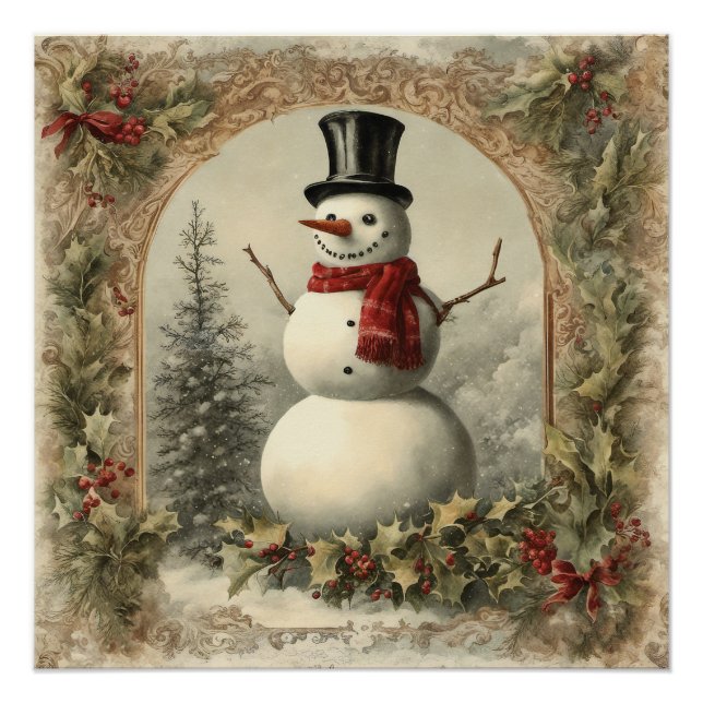 Póster Snowman, Navidades del Viejo Mundo (Anverso)