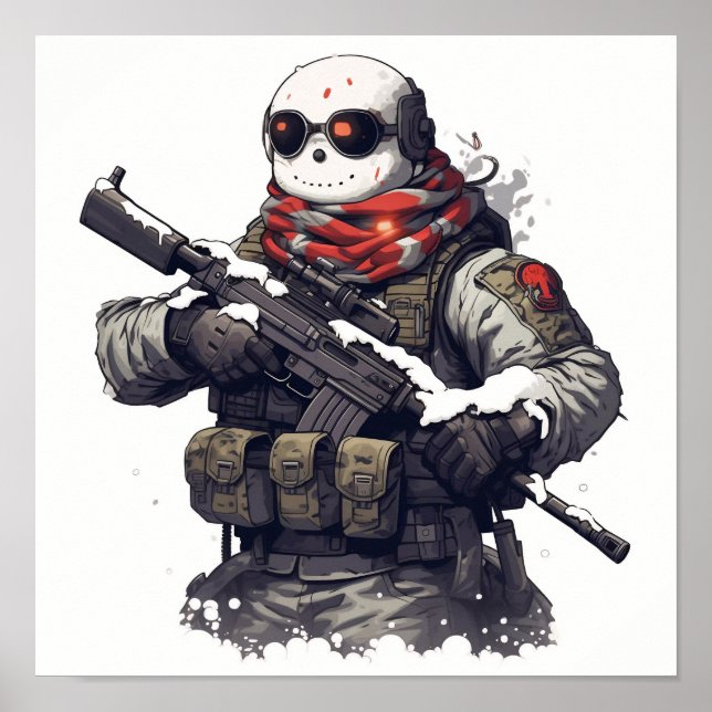 Póster Snowman táctico (Frente)