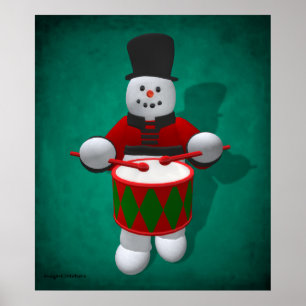 Póster Snowmen vintage: Drummer