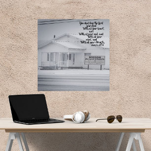Póster Snowowowly Rural Country Church Scripting Glossy P