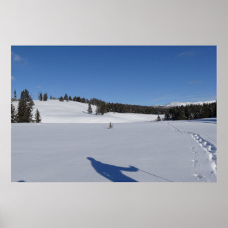 Póster Snowshoeing en el Parque Nacional Yellowstone