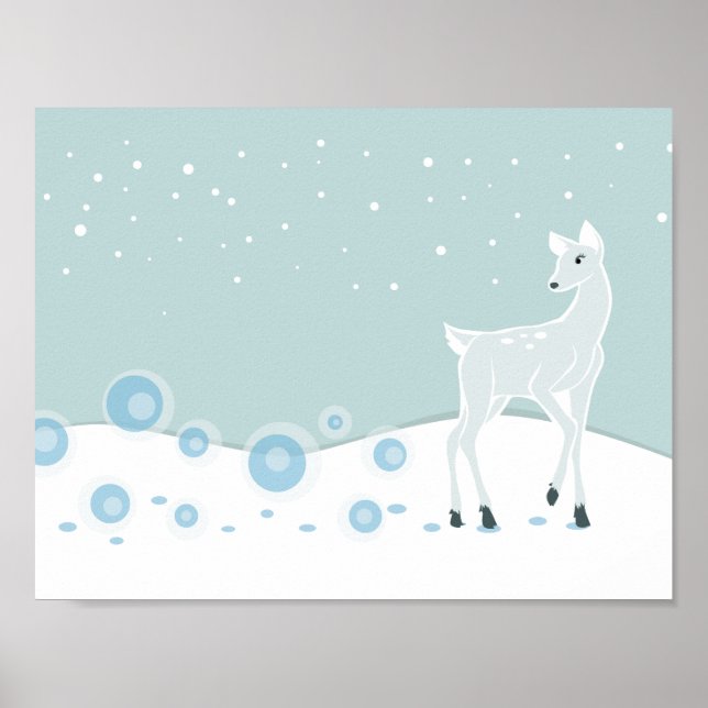 Póster Snowy Deer (Frente)