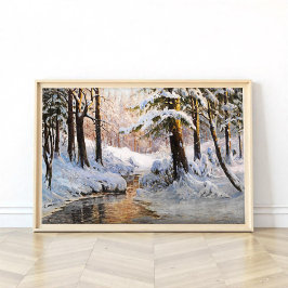 Póster Snowy Forest Landscape, Walter Moras