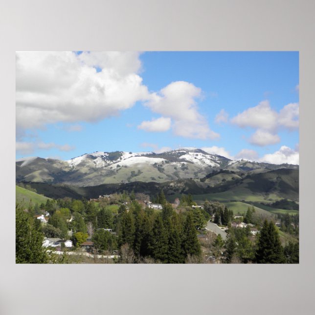 Póster Snowy Mt. Diablo (Frente)