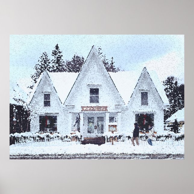 Póster Snowy Vermont Holiday Poster (Frente)