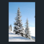 Póster Snowy Winter Scene with Christmas Trees<br><div class="desc">Snowy Winter Scene with Christmas Trees</div>