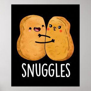 Póster Snuggles Divertidos Pareja Nugget Pun Dark BG