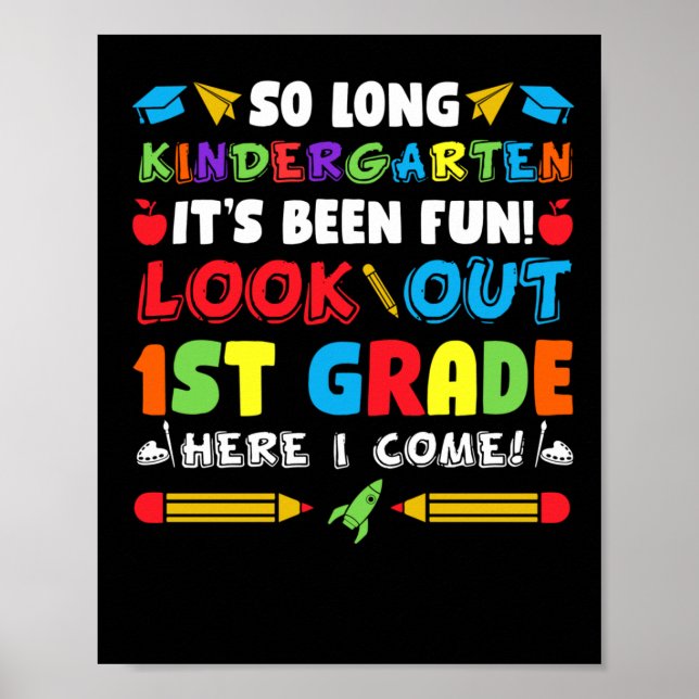 Póster So Long Kindergarten 1º grado (Frente)