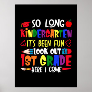 Póster So Long Kindergarten First Grade Teacher