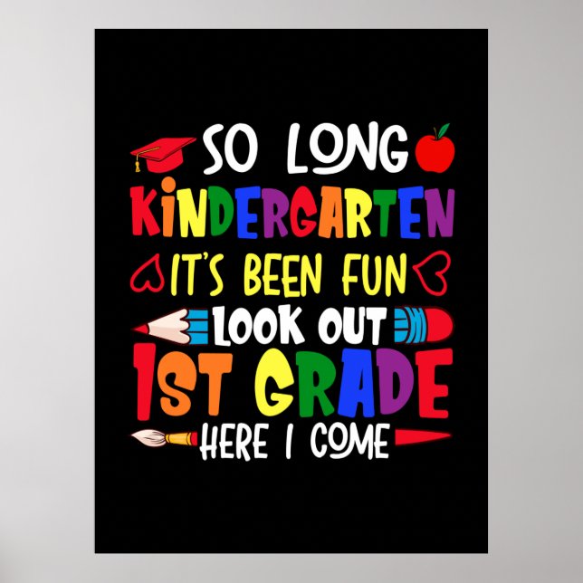 Póster So Long Kindergarten First Grade Teacher (Frente)
