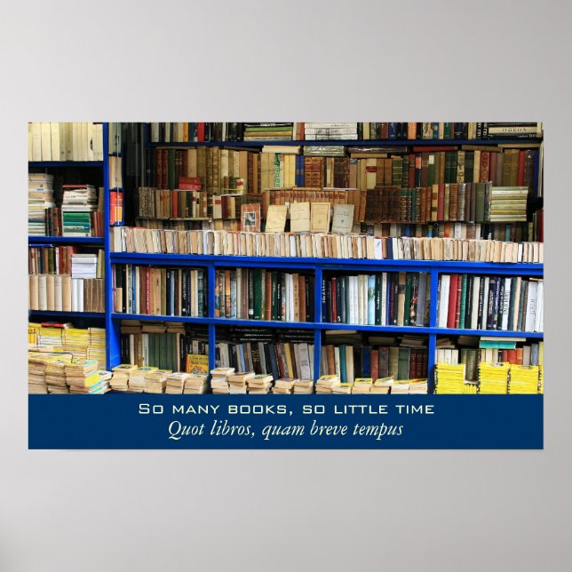 Póster So Many Books So Little Time (Frente)