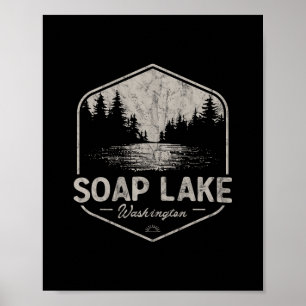 Póster Soap Lake Washington al aire libre Vintage 3 