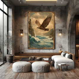 Póster Soaring Horizon — Mid-Century Retro Vintage