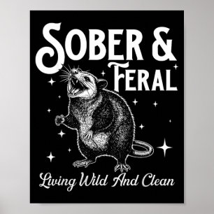 Póster Sober Feral - Aniversario de Sobriedad Soberana AA