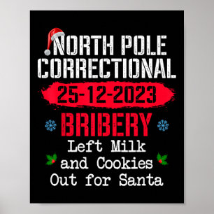Póster Soborno correccional del Polo Norte Dejó Cookies L