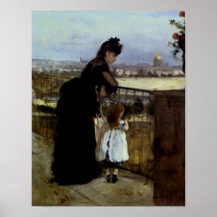 Póster Sobre el balcón de Berthe Morisot