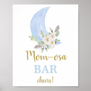 Póster Sobre el cartel de MoonBaby Shower Boy Momosa Bar