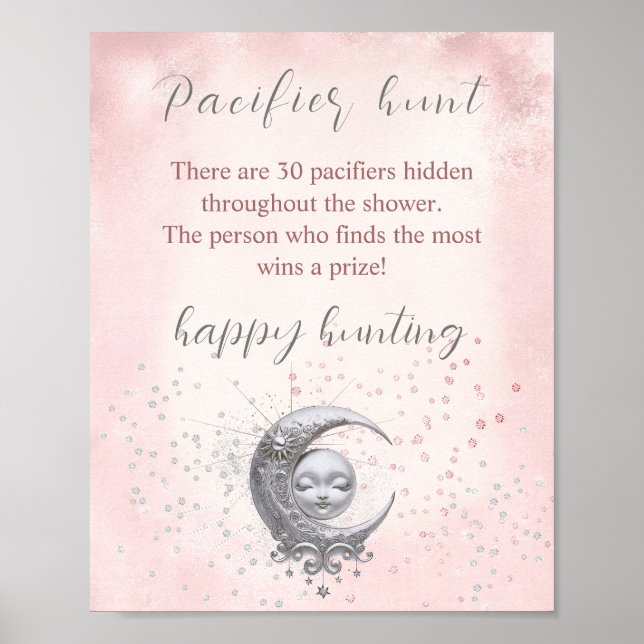 Póster Sobre el juego de caza del pacificador Baby Shower (Frente)