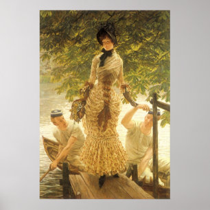 Póster Sobre el Támesis de James Tissot, el realismo vint