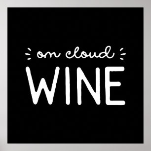 Póster Sobre el vino en la nube