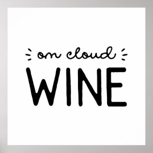 Póster Sobre el vino en la nube