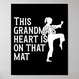 Póster Sobre esa abuela de Mat Karate Orgullosa de Karate