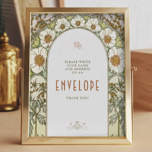 Póster Sobre invitados Rótulo Art Nouveau vintage de Much