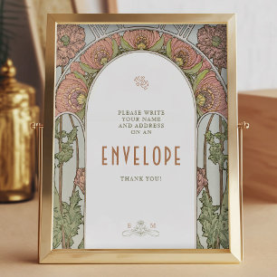 Póster Sobre invitados Rótulo Art Nouveau vintage de Much