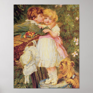 Póster Sobre la pared del jardín - Frederick Morgan