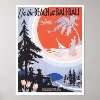 Póster Sobre la playa en la portada del libro de cancione