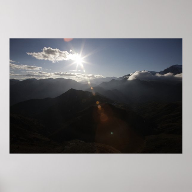 Póster Sobre las montañas (Frente)