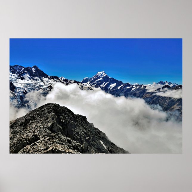 Póster Sobre las nubes en el monte Ollivier (Frente)