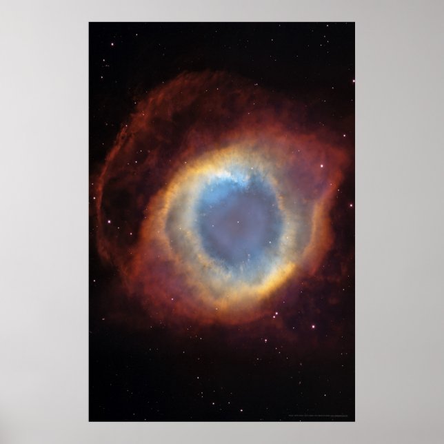 Póster Sobre nebulosa Helix 20x30 (18x27) (Frente)