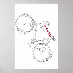Póster sobre su Poster en bicicleta