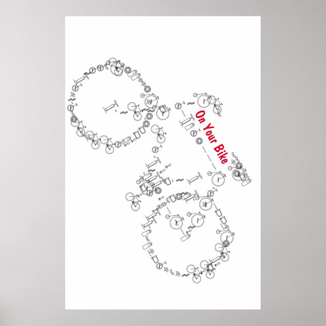 Póster sobre su Poster en bicicleta (Frente)