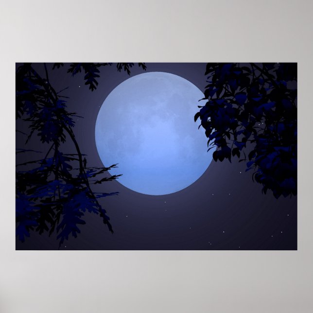 Póster Sobre una luna azul (Frente)
