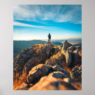 Póster Sobre unas majestuosas rocas otoñales