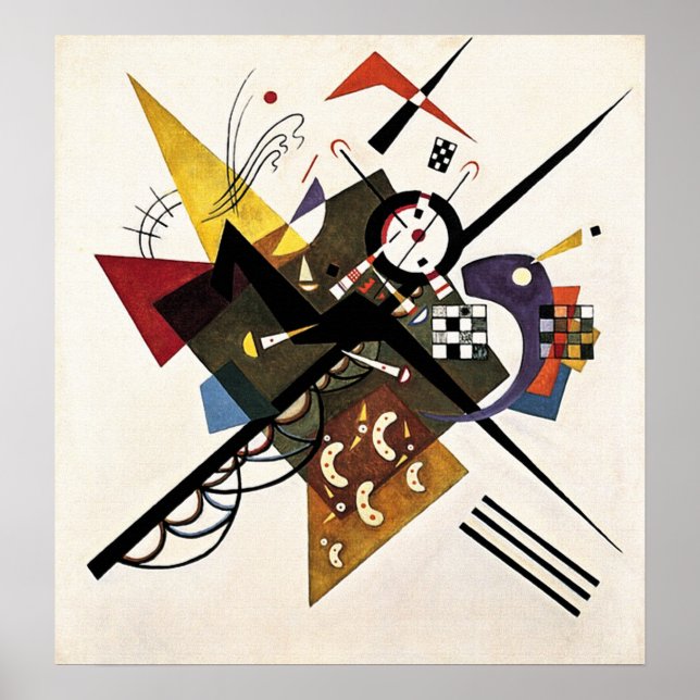 Póster Sobre White II - Wassily Kandinsky (Frente)