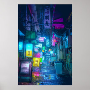 Póster Sobrecarga del Rótulo neón de Neo Tokyo