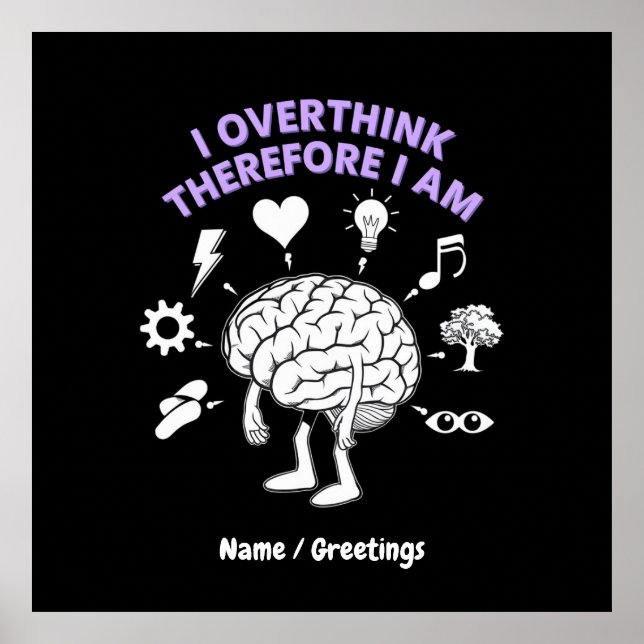 Póster Sobrecreo Por Lo Tanto Que Soy Un Personalizado De (Frente)