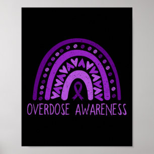 Póster Sobredosificación Arcoiris Addicción Recuperación 