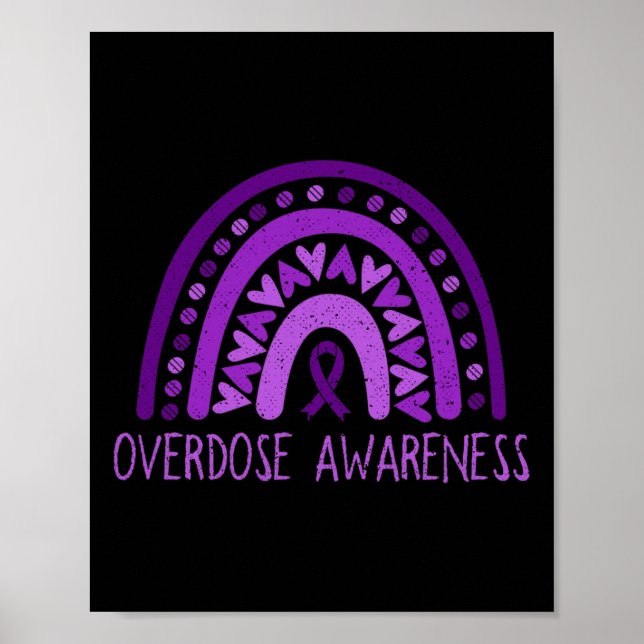 Póster Sobredosificación Arcoiris Addicción Recuperación  (Frente)