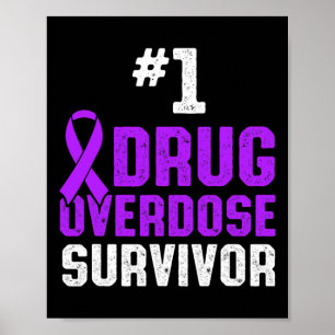Póster Sobredosificación de drogas Conciencia Guerrero So